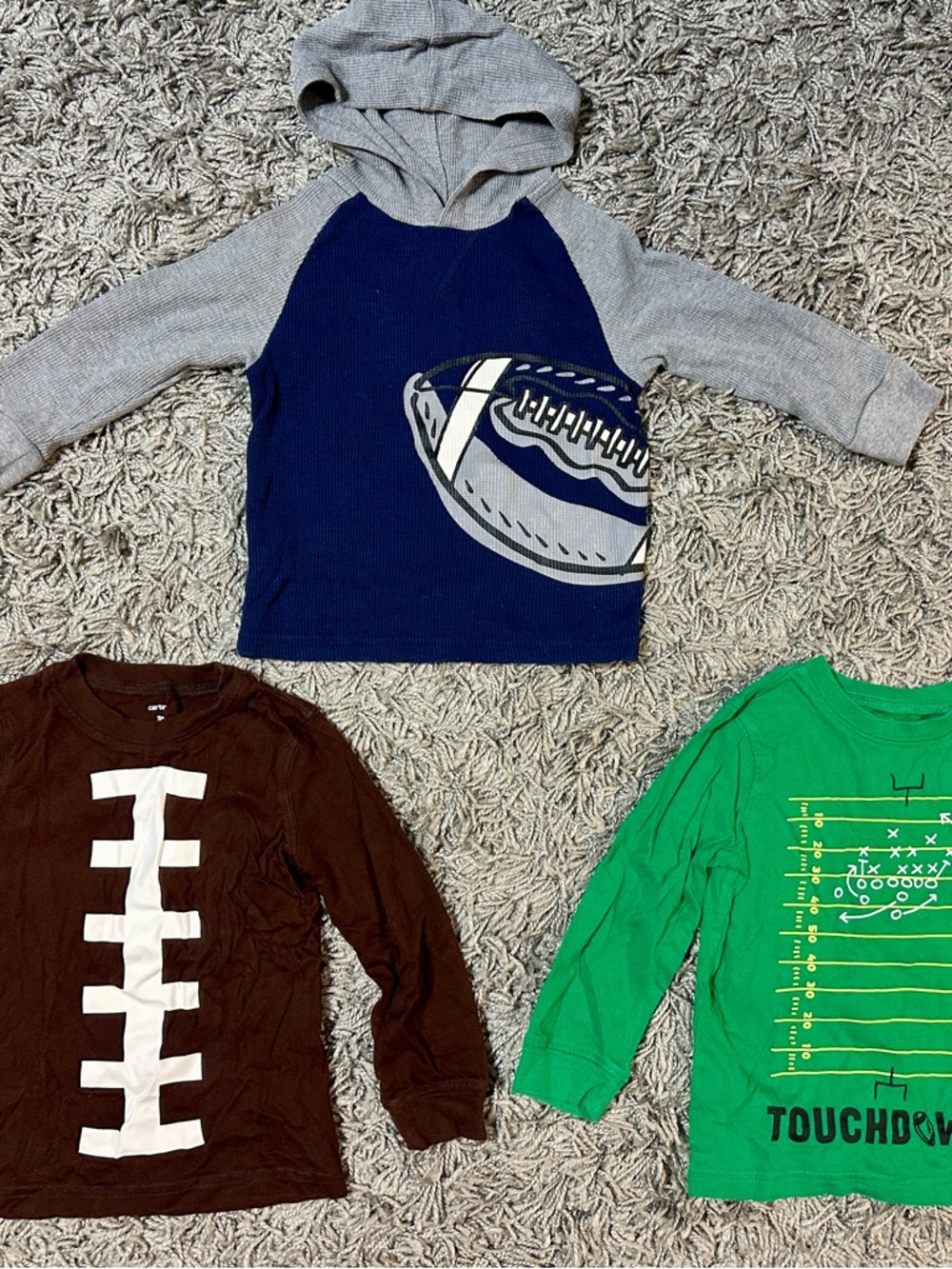 Garanimals Navy & Gray Football Hoodie Tee